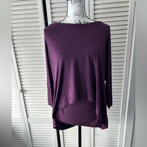 Women’s The Limited 3/4 sleeve purple faux twin set